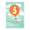 Hot Air Balloon Birthday Custom Kids Party Invitation Card
