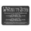 Hotel Accommodation Card | Black Chalkboard Charm Invitation Card