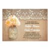 Hydrangea Mason Jar Rustic Rehearsal Dinner Invitation Card