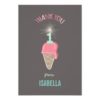 Ice Cream Sparkler Girl 1St Birthday Thank You Paper Invitation Card