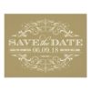 Ivory And Gold Save The Date | Swirl And Flourish Paper Invitation Card