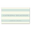 Ivory And Mint Green Stripes Pattern Business Card