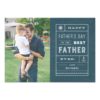 The Best Father Father'S Day Card - Navy Invitation Card