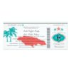 Jamaica Boarding Pass Wedding Invitation Card