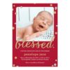Just Blessed Birth Announcement Holiday Card Invitation Card