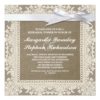 Lace Ribbon & Burlap Rehearsal Dinner Invitations Square Invitation Card