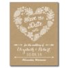 Lacy Leaves - Fall In Love Save The Date Postcard