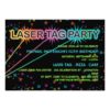 Laser Tag Birthday Party Invitation Card