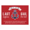 Last Sail | Nautical Bachelorette Party Invitation Card