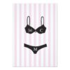 Lavendar & White Stripes Bachelorette Party Insert Paper Invitation Card