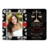 Law School Graduation Announcements Invitation Red Invitation Card