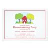Little Red House Housewarming Party Invitation Card