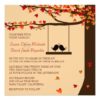 Love Birds Falling Hearts Oak Tree Wedding Invite Square Invitation Card
