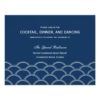 Love Doves Wedding Reception Cards - Navy Invitation Card