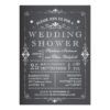 Lovely Chalkboard Couples Wedding Shower Invitation Card
