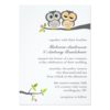 Lovely Owls Custom Wedding Invitation Card