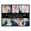 Lovely Writing Wedding Photo Thank You Card Black Invitation Card