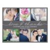 Lovely Writing Wedding Photo Thank You Card Black Invitation Card