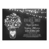 Mason Jar Chalkboard String Light Rehearsal Dinner Invitation Card