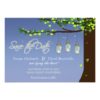 Mason Jar Fireflies Oak Tree Save The Date Invitation Card