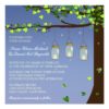 Mason Jar Fireflies Oak Tree Wedding Invite Square Invitation Card