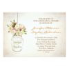 Mason Jar Victorian Flower Rehearsal Dinner Invitation Card