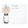 Mason Jar & Wildflowers Recipe Card Invitation Card