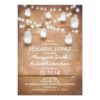 Mason Jars And Lights Rehearsal Dinner Invitation Card