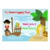 Mermaid And Pirate Twins Joint Birthday Party Invitation Card