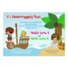 Mermaid And Pirate Twins Joint Birthday Party Invitation Card