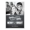 Merry & Bright Chalkboard Christmas Cards Invitation Card