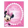 Minnie Pink And White Birthday Invitation Card