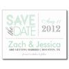 Mint And Gray Modern Typography Save The Date Postcard