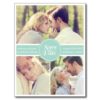 Mint Green Retro Photo Save The Date Postcard