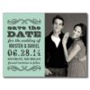 Mint Photo Save The Dates | Vintage Poster Style Postcard