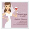 Modern Bride Wine Bachelorette Party Invitation Square Invitation Card