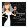 Modern Bride Wine Bachelorette Party Invitation Square Invitation Card