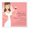 Modern Bride Wine Theme Bridal Shower Invitation Square Invitation Card