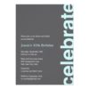 Modern Celebration Party Invitation - Turquoise Invitation Card