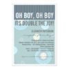 Modern Mom Twin Boy Baby Shower Invitation Card
