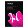 Modern Pop 40Th Birthday Party Invitation Card
