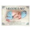 Modern Type Sweetly Framed Birth Announcement Invitation Card