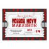 Movie Ticket Horror Movie Party Admission Invitation Card