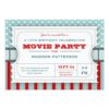 Movie Ticket Party Birthday Party Admission Ticket Invitation Card