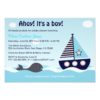 Nautical Sailboat Baby Boy Baby Shower Invitation Card