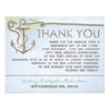 Nautical Vintage Anchor Wedding Thank You Cards Invitation Card