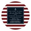 Navy And Red Nautical Bridal Shower Invitation Square Invitation Card
