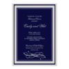 Navy Blue Rehearsal Dinner Invitation Card