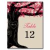 Oak Tree Wedding Table Number Card - Fuchsia Postcard