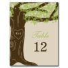 Oak Tree Wedding Table Number Card Postcard